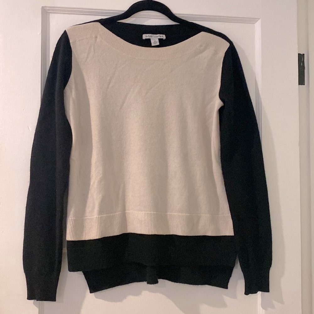 Autumn Cashmere colorblock boatneck sweater M
